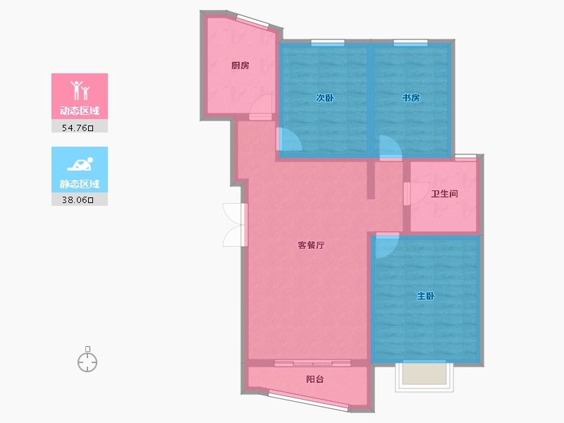 江苏省-宿迁市-人和小区-82.41-户型库-动静分区