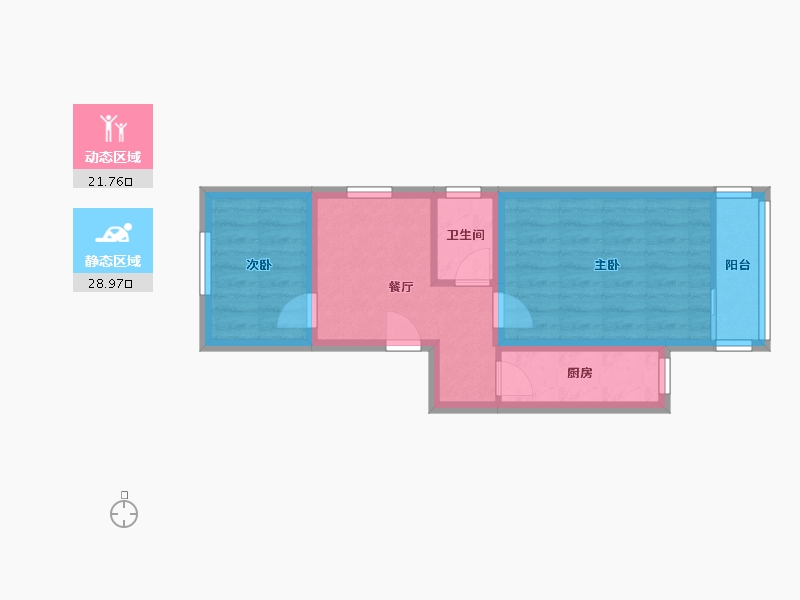 北京-北京市-青塔蔚园-44.18-户型库-动静分区