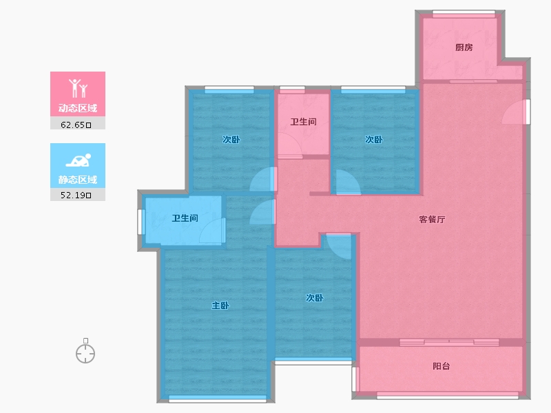 福建省-福州市-万科金域国际-100.35-户型库-动静分区