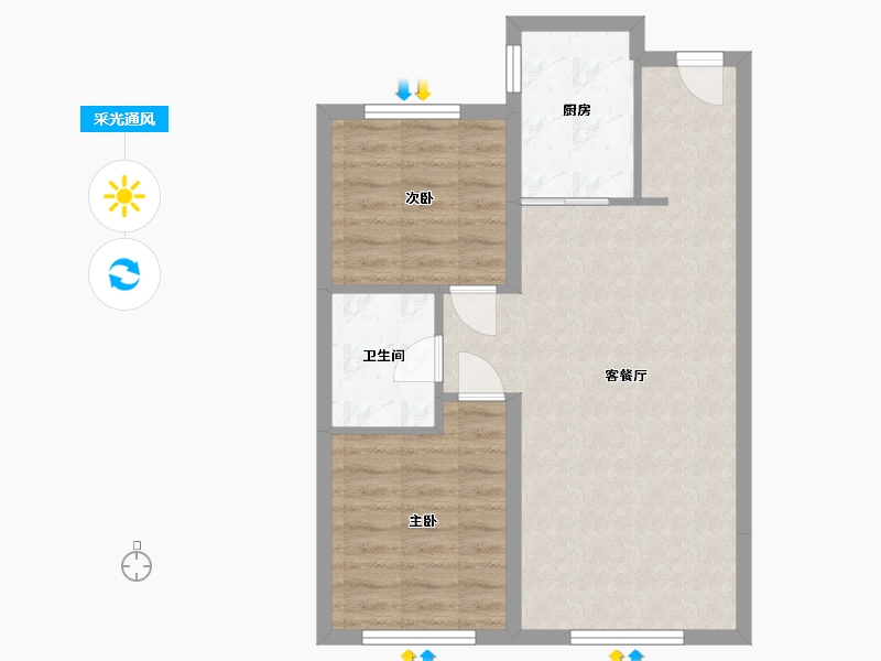 辽宁省-沈阳市-汇置尚都-85.00-户型库-采光通风