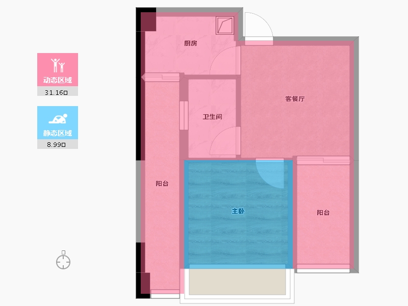 湖南省-常德市-朝阳公馆-36.94-户型库-动静分区