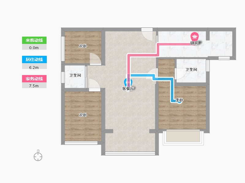 广东省-江门市-骏景湾岭峰-77.52-户型库-动静线