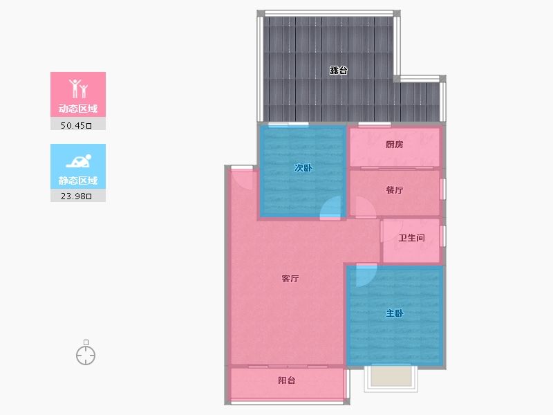 北京-北京市-北京人家-87.88-户型库-动静分区