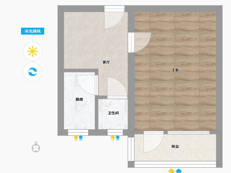 北京-北京市-展春园小区-30.10-户型库-采光通风