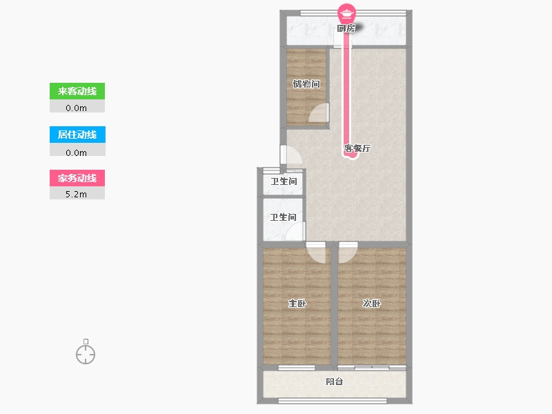 山东省-济南市-百花小区-81.25-户型库-动静线