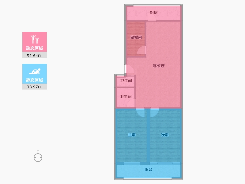 山东省-济南市-百花小区-81.25-户型库-动静分区