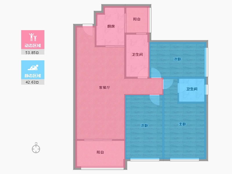 湖南省-常德市-善瑞府-88.00-户型库-动静分区