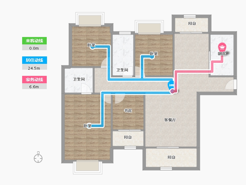 福建省-厦门市-龙湖嘉誉-110.77-户型库-动静线