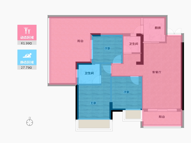 贵州省-贵阳市-中环国际-80.00-户型库-动静分区