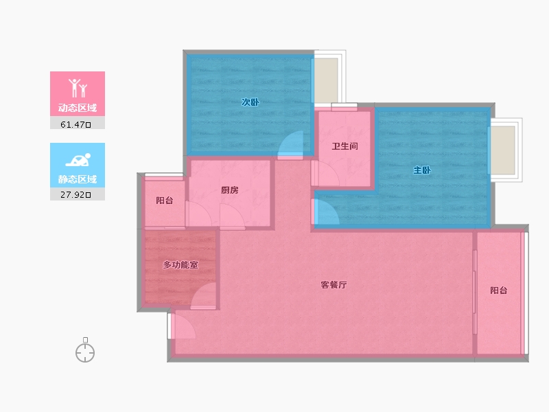 四川省-成都市-温哥华南苑-80.08-户型库-动静分区