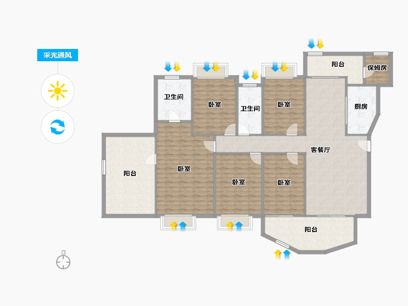 广东省-佛山市-中海金沙湾-171.06-户型库-采光通风