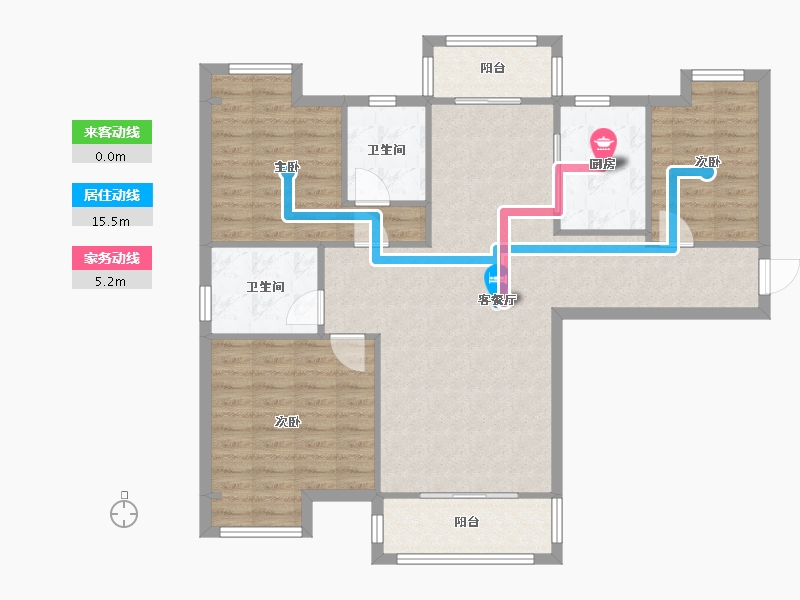 湖北省-武汉市-水墨江郡-97.60-户型库-动静线