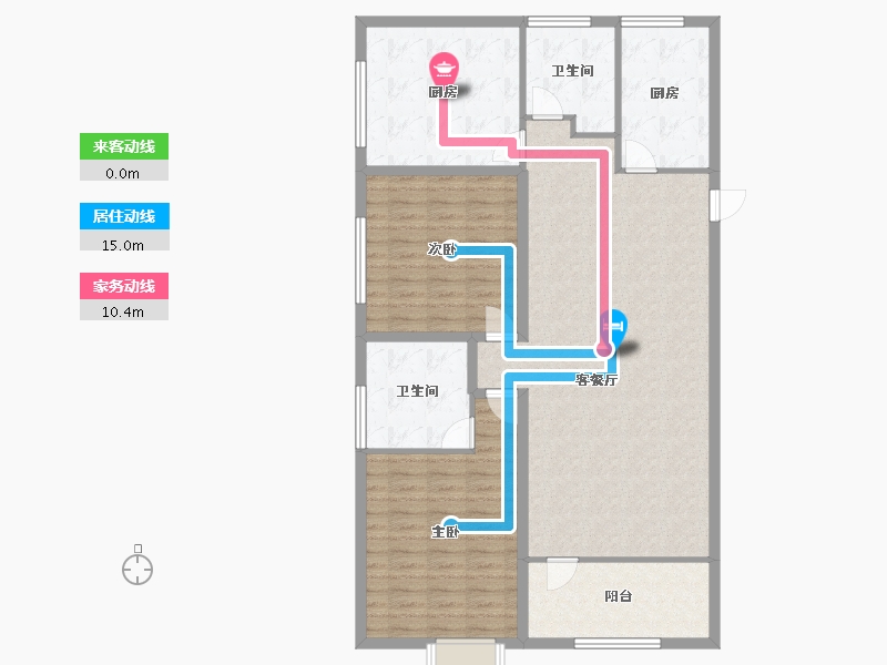 山东省-青岛市-融创维多利亚湾-126.49-户型库-动静线