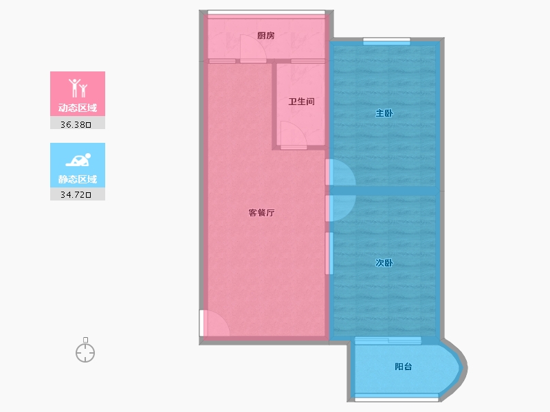 山东省-济南市-百花小区-63.64-户型库-动静分区