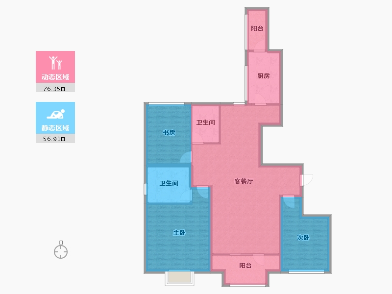 山东省-青岛市-融创维多利亚湾-120.20-户型库-动静分区