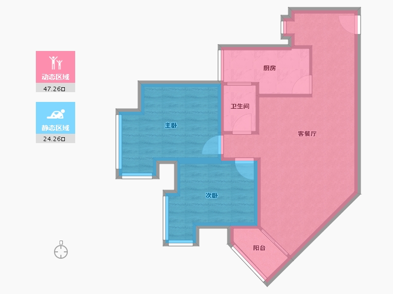 四川省-成都市-温哥华南苑-63.51-户型库-动静分区