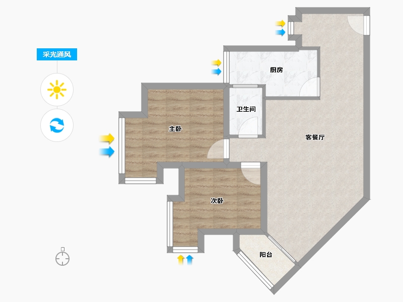 四川省-成都市-温哥华南苑-63.51-户型库-采光通风