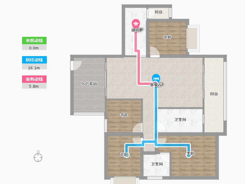 贵州省-贵阳市-德润小区-113.41-户型库-动静线