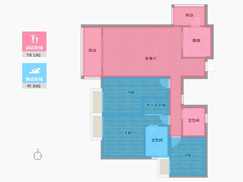 四川省-成都市-温哥华南苑-92.14-户型库-动静分区