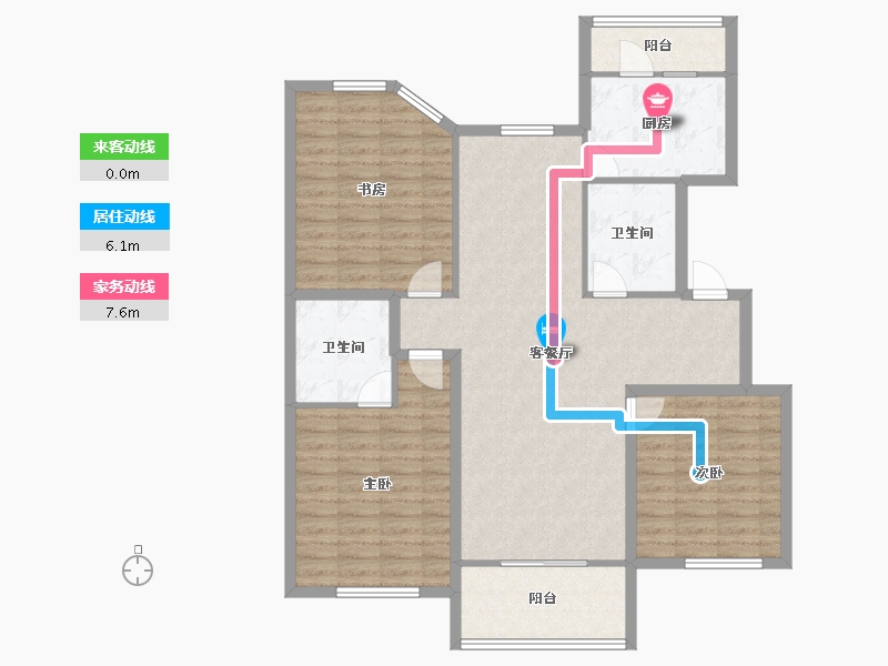 黑龙江省-哈尔滨市-学伟国际城-113.98-户型库-动静线