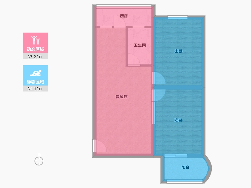 山东省-济南市-百花小区-63.86-户型库-动静分区