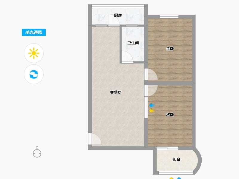 山东省-济南市-百花小区-63.86-户型库-采光通风