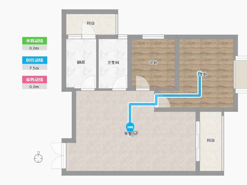 贵州省-贵阳市-中环国际-69.63-户型库-动静线