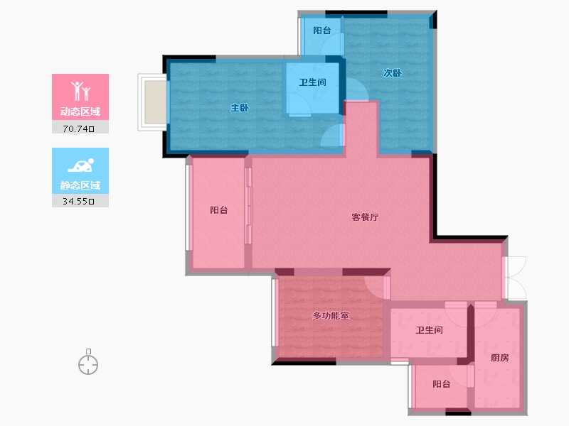 贵州省-贵阳市-中环国际-93.00-户型库-动静分区