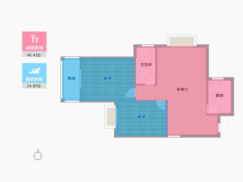 青海省-西宁市-陕安丰登小区-74.18-户型库-动静分区