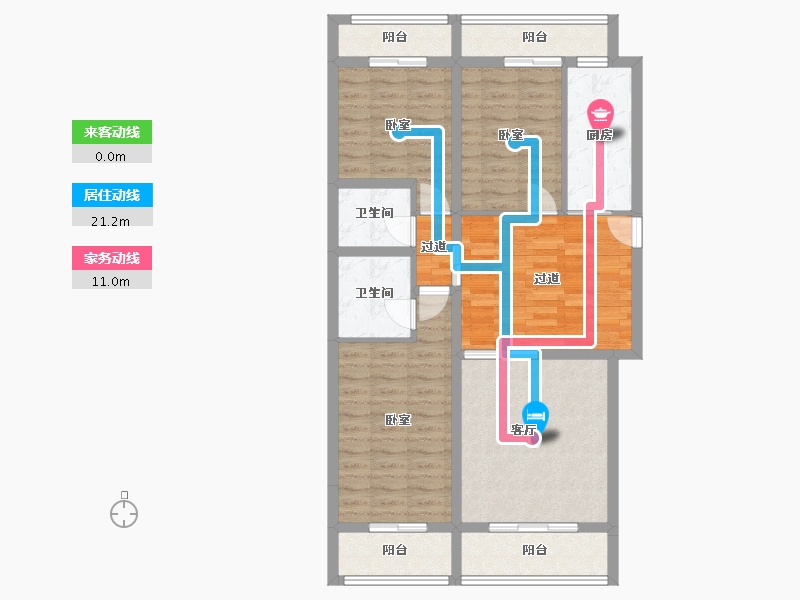 北京-北京市-梧桐苑-97.24-户型库-动静线