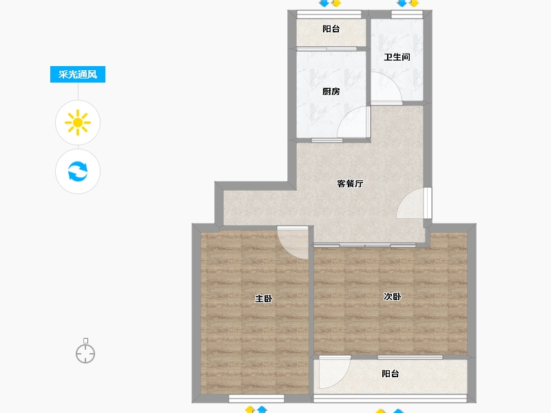 山东省-济南市-南全福老东区-56.00-户型库-采光通风