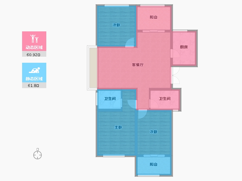 江苏省-常州市-天顺御河湾-110.00-户型库-动静分区