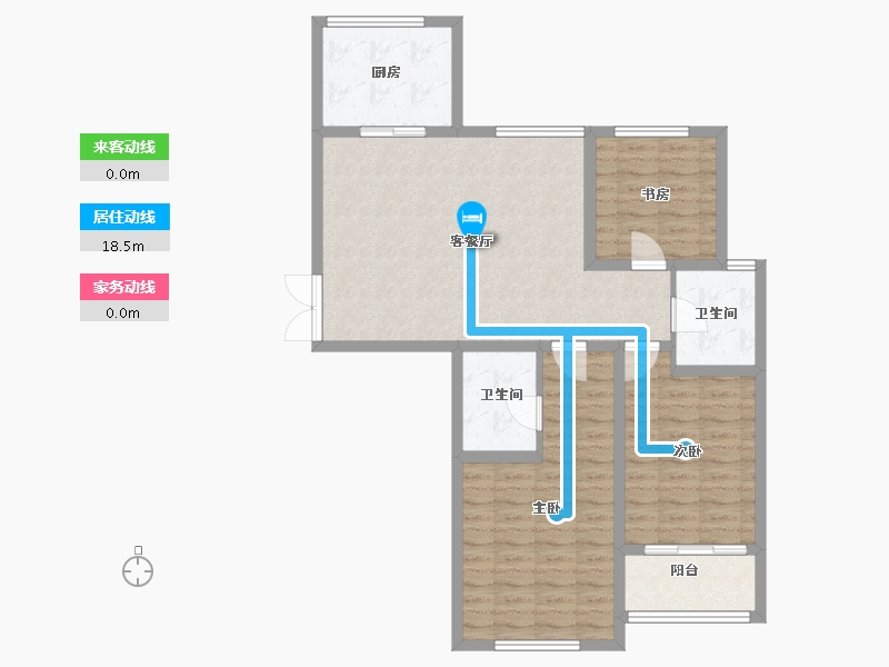 江苏省-常州市-天顺御河湾-94.00-户型库-动静线