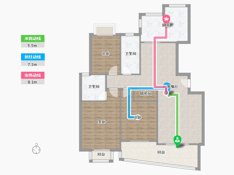 江苏省-无锡市-红山花园-114.10-户型库-动静线