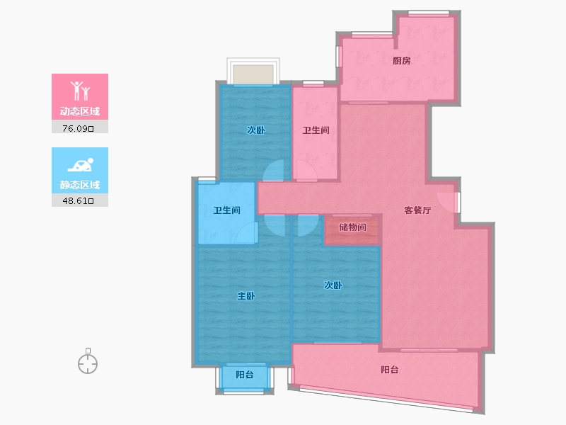 江苏省-无锡市-红山花园-114.10-户型库-动静分区