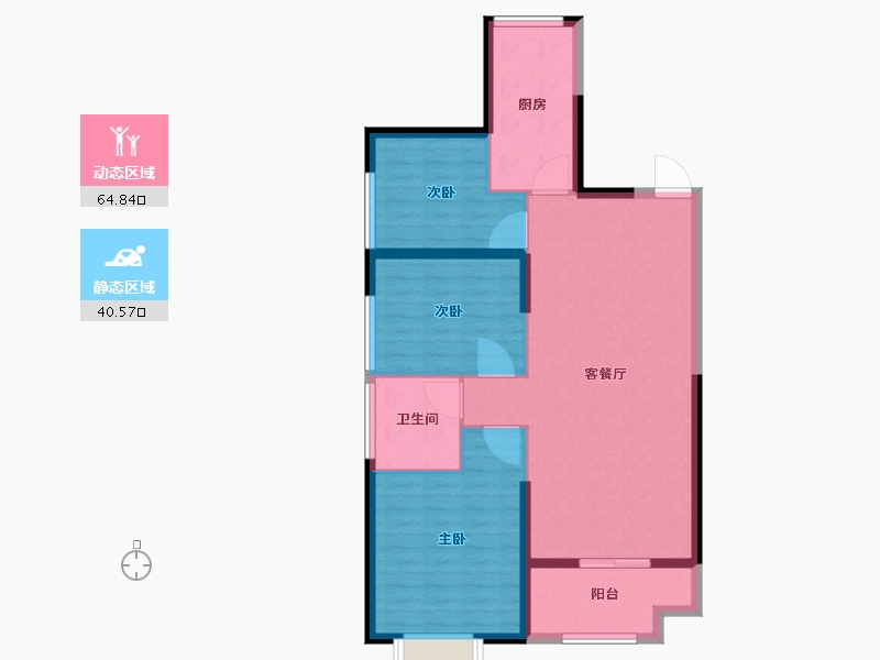 辽宁省-抚顺市-恒大华府-96.00-户型库-动静分区