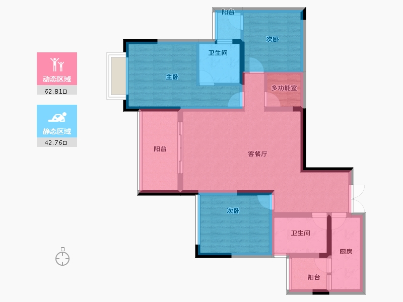 贵州省-贵阳市-中环国际-93.00-户型库-动静分区