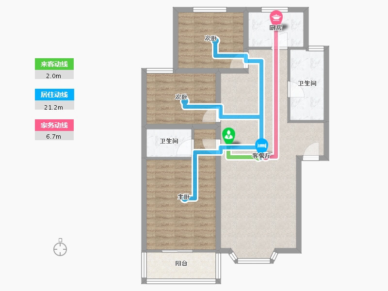 四川省-成都市-欣民苑-89.55-户型库-动静线