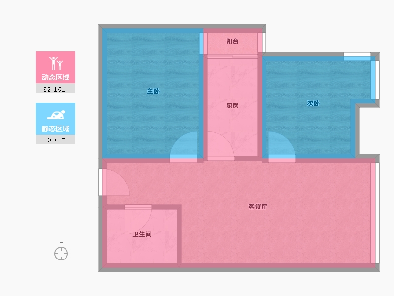 四川省-成都市-东方新城（一期）-46.05-户型库-动静分区