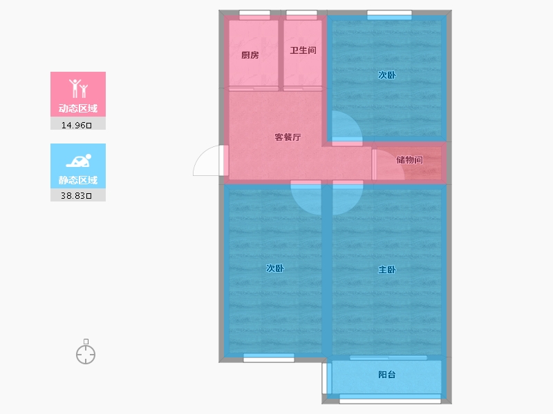 江苏省-无锡市-清扬新村-46.76-户型库-动静分区