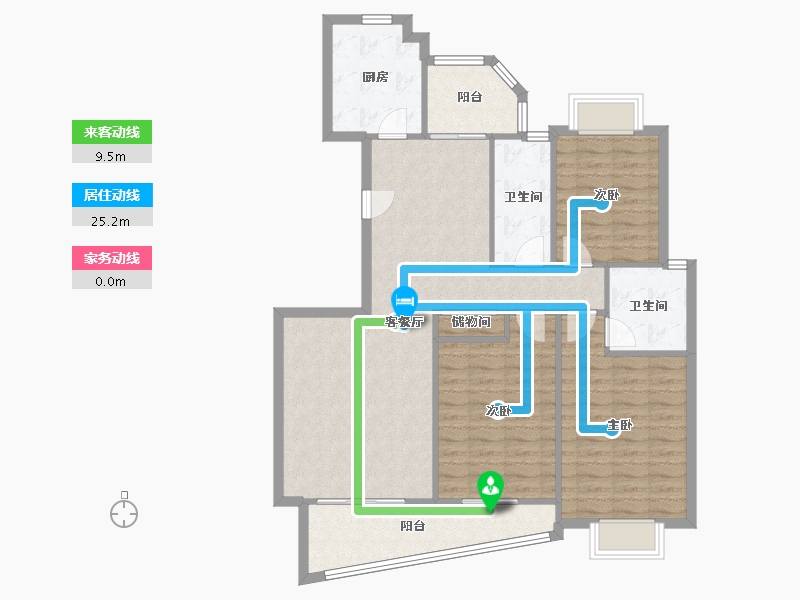 江苏省-无锡市-红山花园-109.65-户型库-动静线