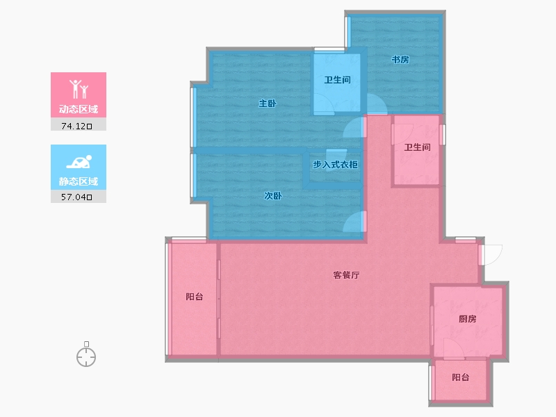 四川省-成都市-温哥华南苑-118.17-户型库-动静分区