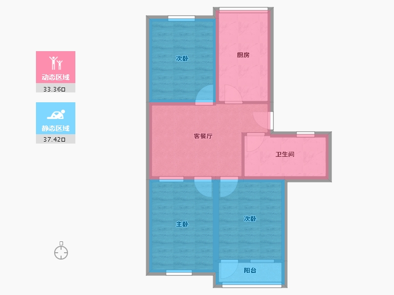 山东省-济南市-七里河小区-62.27-户型库-动静分区