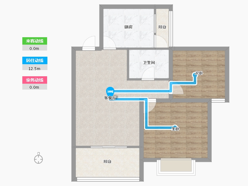 贵州省-贵阳市-德润小区-69.51-户型库-动静线