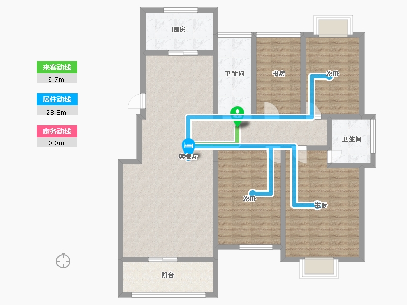 河南省-商丘市-珠江豪庭-124.00-户型库-动静线