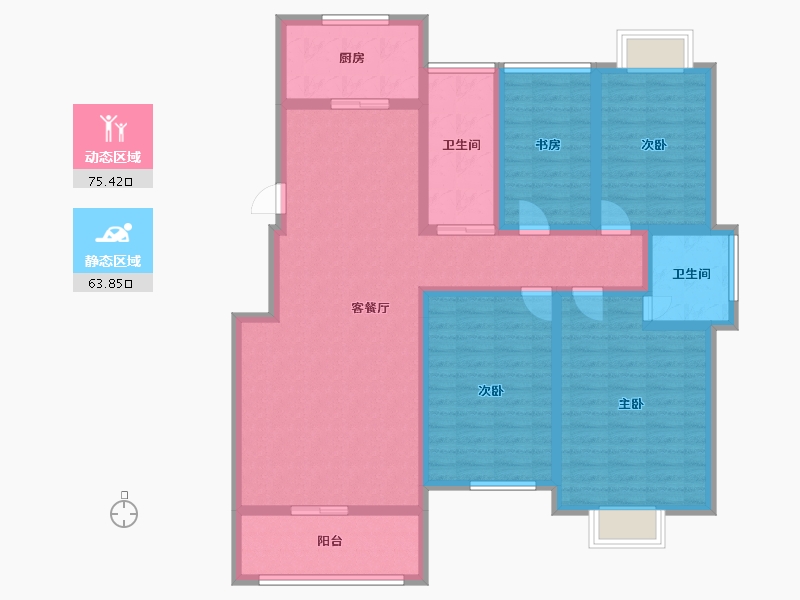 河南省-商丘市-珠江豪庭-124.00-户型库-动静分区