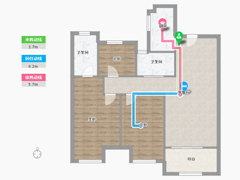 江苏省-无锡市-蓝光雍锦里-85.00-户型库-动静线