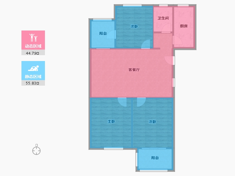 浙江省-嘉兴市-云东公寓-92.36-户型库-动静分区