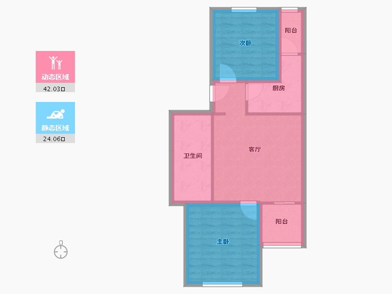 北京-北京市-龙锦苑东四区-58.27-户型库-动静分区