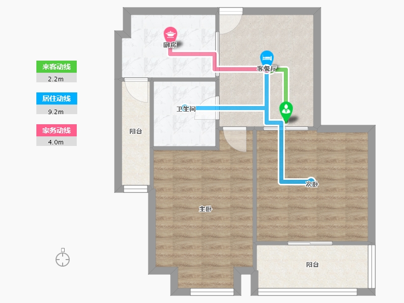 江苏省-无锡市-新惠家园-62.24-户型库-动静线